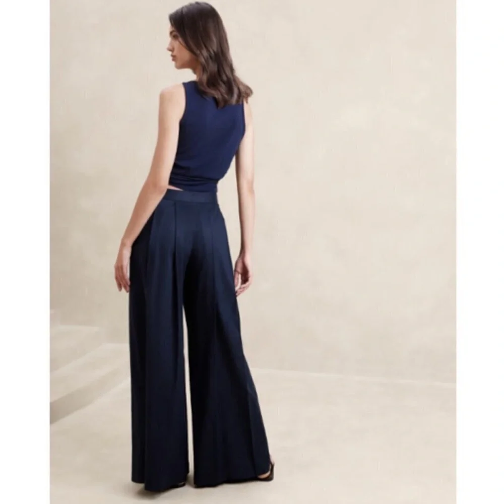 Banana Republic linen blend extra wide pants